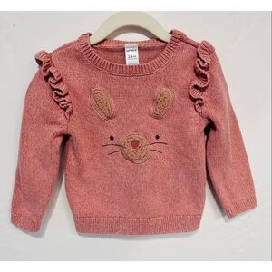 Carter’s Ruffled Bunny Sweater   Girls Size 24 Months